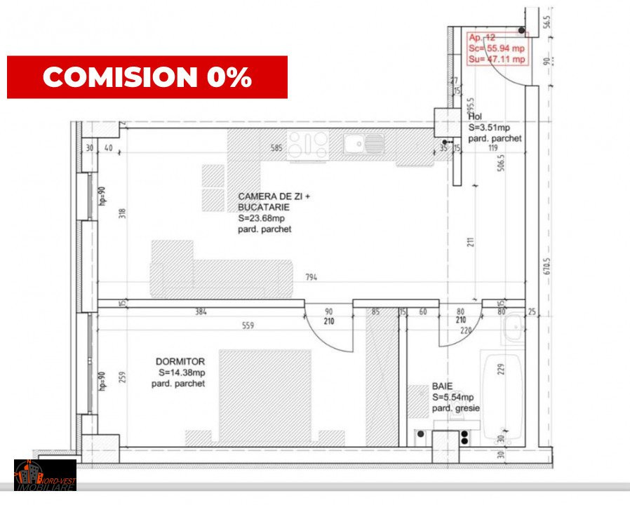 Apartament 2 camere nemobilat Victor Babes