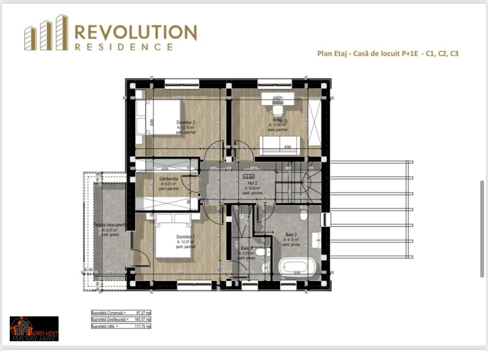 Ansamblu de case P si P+1, Revolution Residence, str Miron Costin